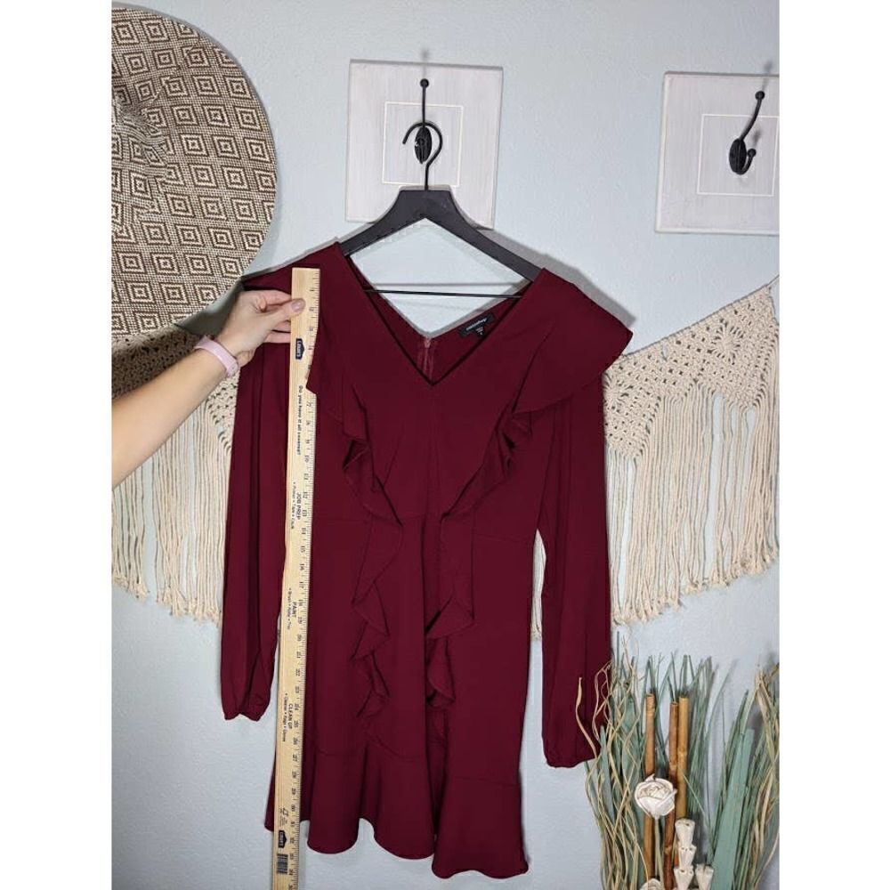 Mittoshop Ruffle Maroon Dress - Picture 4 of 16